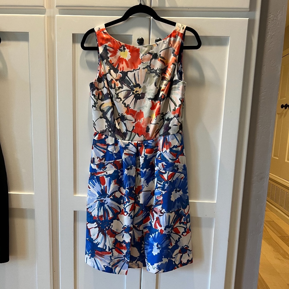Donna Morgan Watercolor Print Dress, Size 4